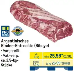 METRO Argentinisches Rinder-Entrecôte (Ribeye) Angebot