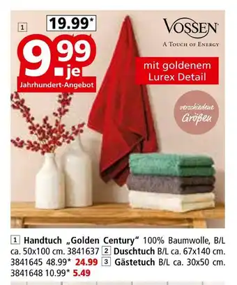 Segmüller Vossen handtuch „golden century“ Angebot