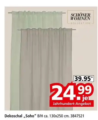 Segmüller Schöner wohnen kollektion dekoschal „soho” Angebot