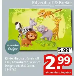 Segmüller Ritzenhoff & breker kinder-tischset Angebot