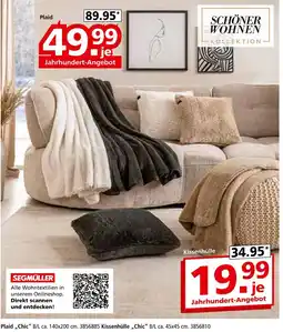 Segmüller Schöner wohnen kollektion plaid 'chic' Angebot