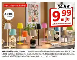 Segmüller Akku-tischleuchte vannie i Angebot