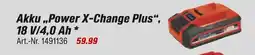toom Baumarkt Einhell akku „power x-change plus“, 18 v/4,0 ah Angebot