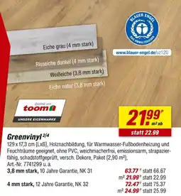 toom Baumarkt Toom greenvinyl  Angebot