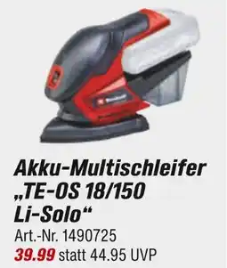 toom Baumarkt Akku-multischleifer „te-os 18/150 li-solo“ Angebot