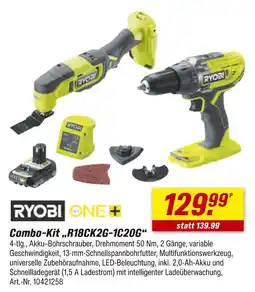 toom Baumarkt Ryobi combo-kit „r18ck2g-1c20g“ Angebot