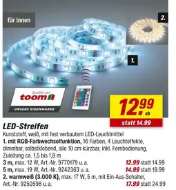 toom Baumarkt Toom led-streifen mit rgb-farbwechselfunktion Angebot