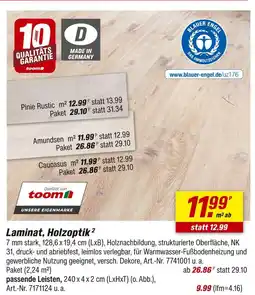 toom Baumarkt Toom laminat, holzoptik pinie rustic Angebot