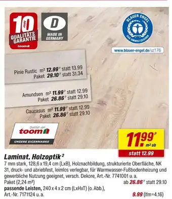 toom Baumarkt Toom laminat, holzoptik pinie rustic Angebot