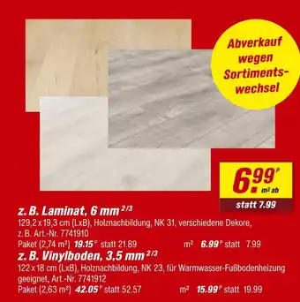 toom Baumarkt Z. b. laminat, 6 mm Angebot