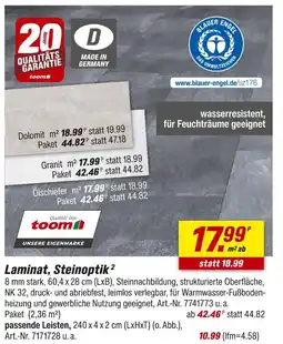 toom Baumarkt Toom laminat, steinoptik dolomit Angebot