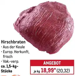 METRO Hirschbraten Angebot