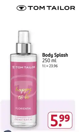 Rossmann Tom tailor body splash Angebot