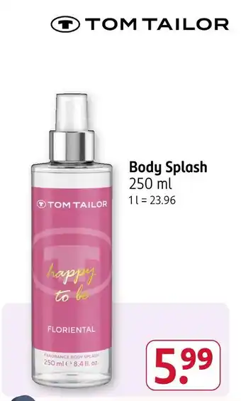Rossmann Tom tailor body splash Angebot