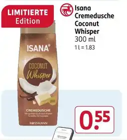 Rossmann Isana cremedusche coconut whisper Angebot