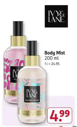 Rossmann Ivy & lane body mist Angebot