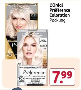 Rossmann L'oréal préférence coloration Angebot