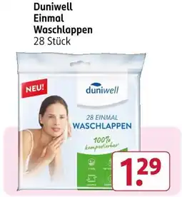 Rossmann Duniwell einmal waschlappen Angebot
