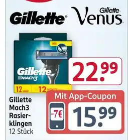 Rossmann Gillette gillette mach3 rasierklingen Angebot