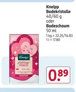 Rossmann Kneipp badekristalle 40 g Angebot