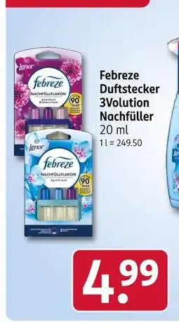 Rossmann Lenor febreze duftstecker 3volution nachfüller abendfrisch Angebot