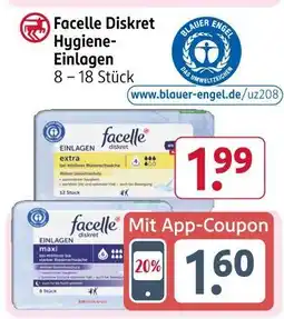Rossmann Facelle diskret hygiene-einlagen extra Angebot