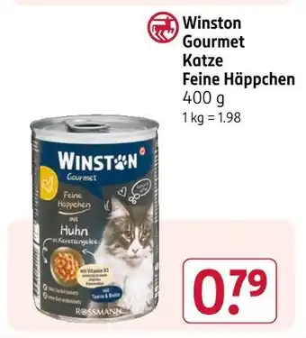 Rossmann Winston gourmet katze feine häppchen Angebot