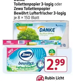 Rossmann Danke toilettenpapier 3-lagig Angebot