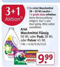 Rossmann Ariel waschmittel flüssig Angebot