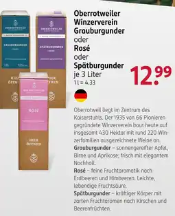 Rossmann Oberrotweiler winzerverein grauburgunder Angebot