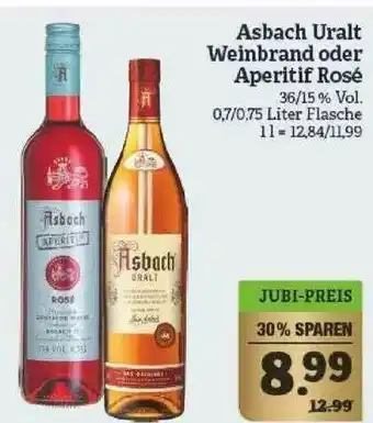 Marktkauf Asbach Uralt Weinbrand Oder Aperitif Rosé Angebot