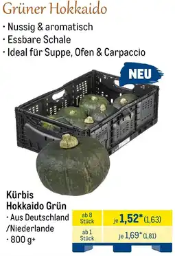 METRO Kürbis Hokkaido Grün Angebot