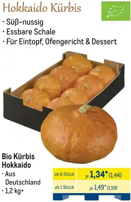METRO Bio Kürbis Hokkaido Angebot