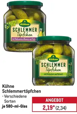 METRO Kühne Schlemmertöpfchen Angebot