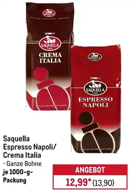 METRO Saquella Espresso Napoli/ Crema Italia Angebot