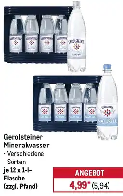 METRO Gerolsteiner Mineralwasser Angebot