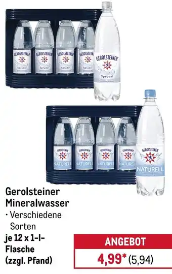 METRO Gerolsteiner Mineralwasser Angebot