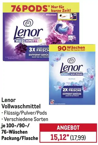 METRO Lenor Vollwaschmittel Angebot