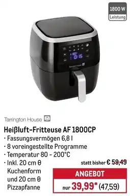 METRO Tarrington House Heißluft-Fritteuse AF 1800CP Angebot