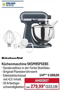 METRO KitchenAid Küchenmaschine 5KSM95PSEBS Angebot