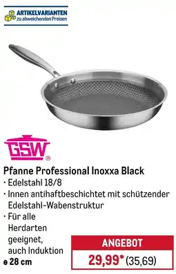 METRO GSW Pfanne Professional Inoxxa Black Angebot