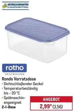 METRO rotho Rondo Vorratsdose Angebot