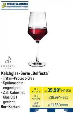 METRO ZWIESEL GLAS Kelchglas-Serie „Belfesta" Angebot