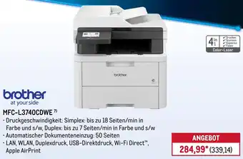 METRO brother MFC-L3740CDWE Angebot