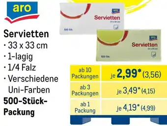 METRO aro Servietten Angebot