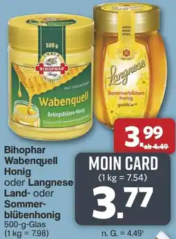 Famila Nord West Bihophar Wabenquell Honig oder Langnese Land- oder Sommerblütenhonig Angebot