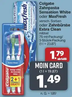 Famila Nord West Colgate Zahnpasta Sensation White oder MaxFresh oder Zahnbürste Extra Clean Angebot