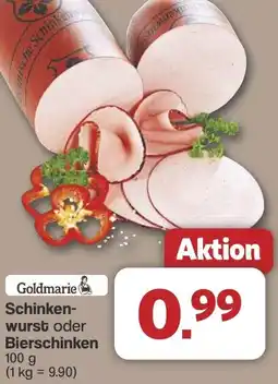 Famila Nord West Goldmarie Schinkenwurst oder Bierschinken Angebot
