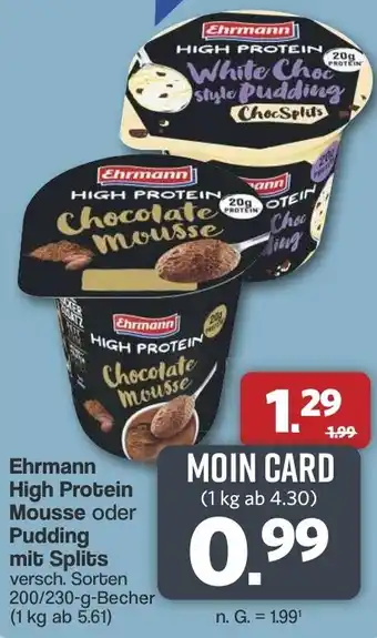 Famila Nord West Ehrmann High Protein Mousse oder Pudding mit Splits Angebot