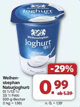Famila Nord West Weihenstephan Naturjoghurt Angebot